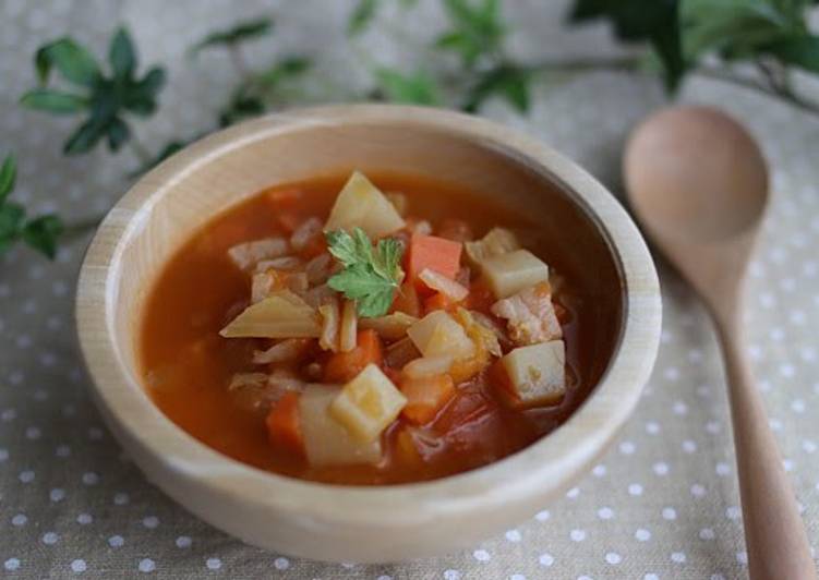 Recipe of Super Quick Homemade Easy Minestrone Packed with Vegetables