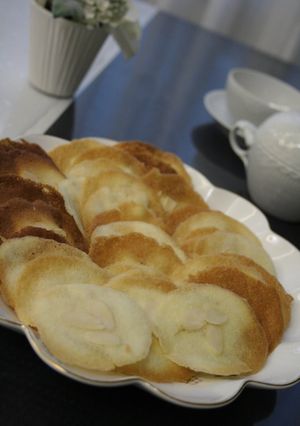 A picture of Our Family's Secret Recipe for Almond Tuiles.