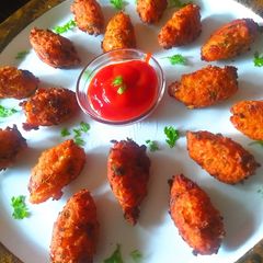 A picture of Schezwan Chutney Fritters.