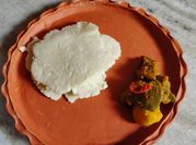 A picture of rice or rotis