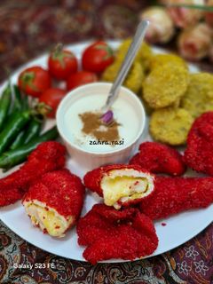 عکسی از دستور رول مرغ سوخاری پنیری