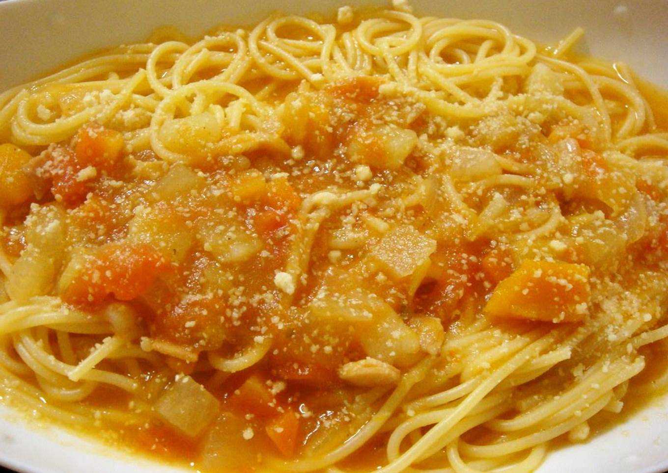 Simple pasta with vegetable soup