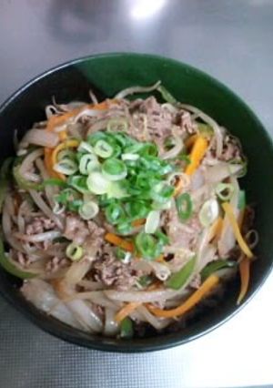 A picture of Stir Fried Beef and Vegetable Rice Bowl.