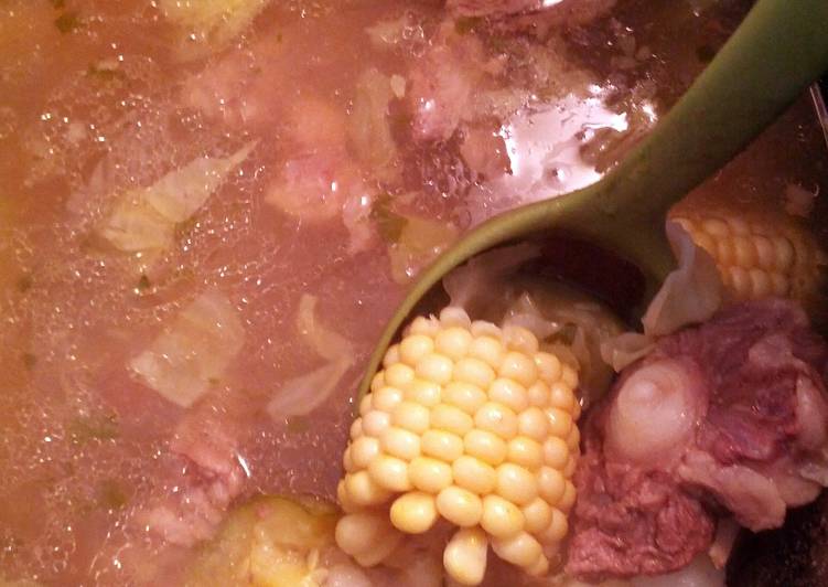 Mexican style beef soup / caldo d res