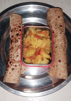 A picture of Ajwain parantha.