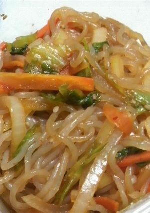 A picture of Shirataki Noodle Japchae.