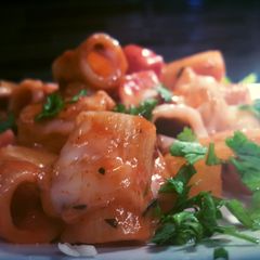 A picture of One pot "Hawaiian"pasta.