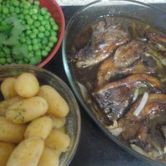 A picture of My Minty Lamb Chops in Mint Gravy 😋.