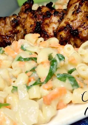 A picture of Macaroni salad.