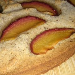Almond and plum cake A picture of Almond and plum cake.