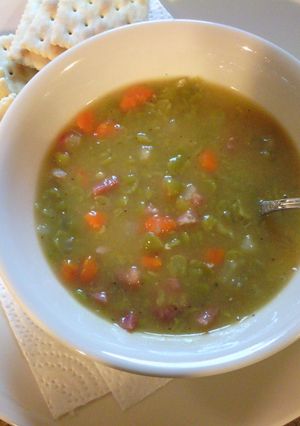 A picture of Home Made Split Pea Soup.