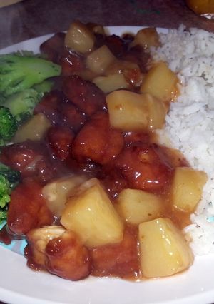 A picture of Pineapple Sesame Chicken.