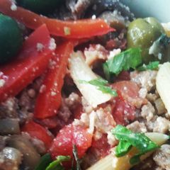 Sausage and Penne Pasta Salad A picture of Sausage and Penne Pasta Salad.