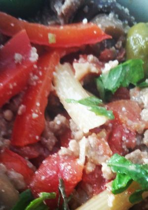 A picture of Sausage and Penne Pasta Salad.