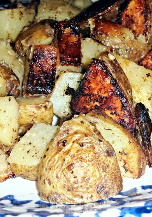 A picture of Garlic & Seasalt Grilled Potatoes.