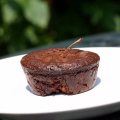 A picture of Sophie's white chocolate and cherry brownies.