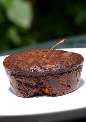 A picture of Sophie's white chocolate and cherry brownies.