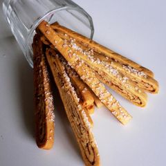 A picture of Spiral-patterned Stick Cookies.
