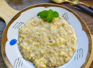 Foto resep Bubur Oat Telur