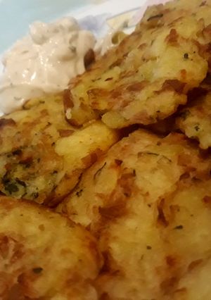 Una foto de Tortitas de patata y atún🥔🐟