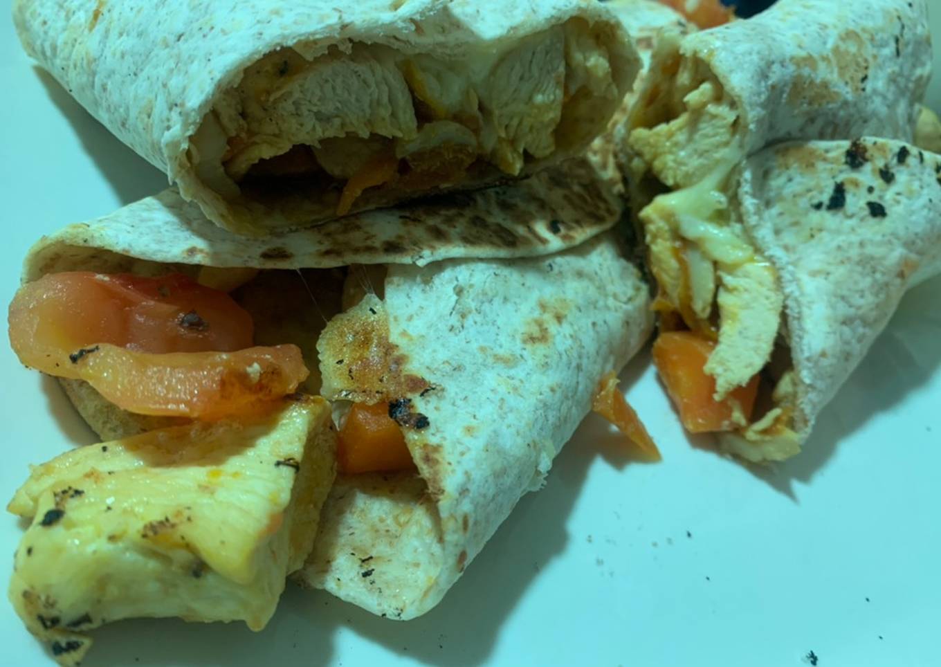 Burrito de pollo y verduras🌮🌮