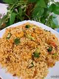 ক্যাপসি-ব্রকোলি প্রণ ফ্রায়েড রাইস (capsi broccoli prawn fried rice recipe in Bengali)