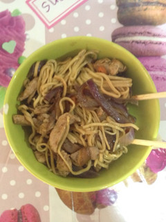 Una foto de Noodles con shiitake