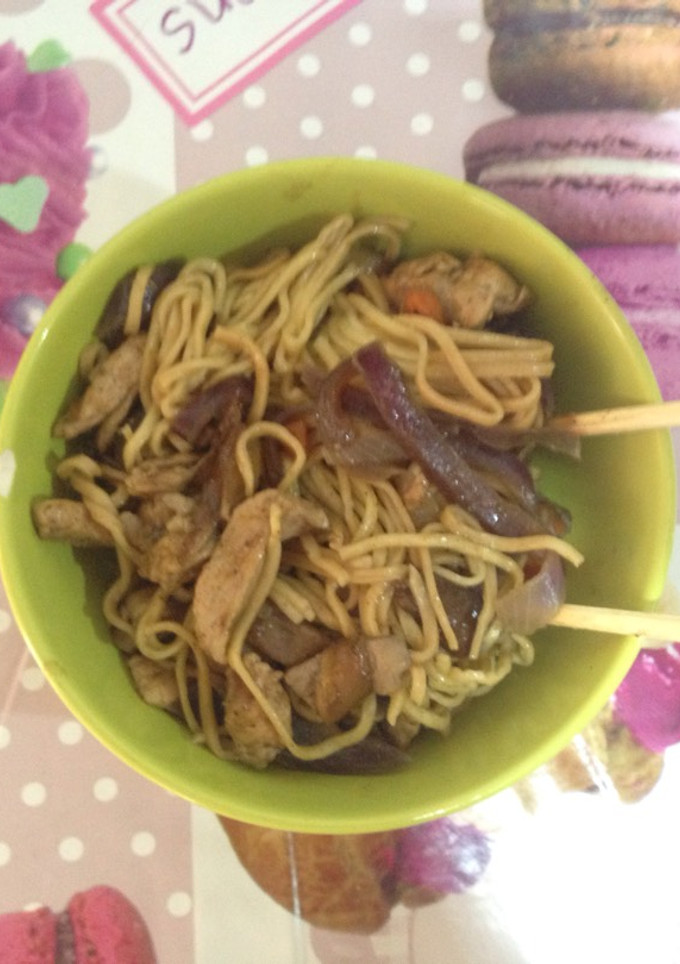 Una foto de Noodles con shiitake