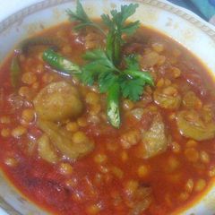 A picture of Lauki chana dal.