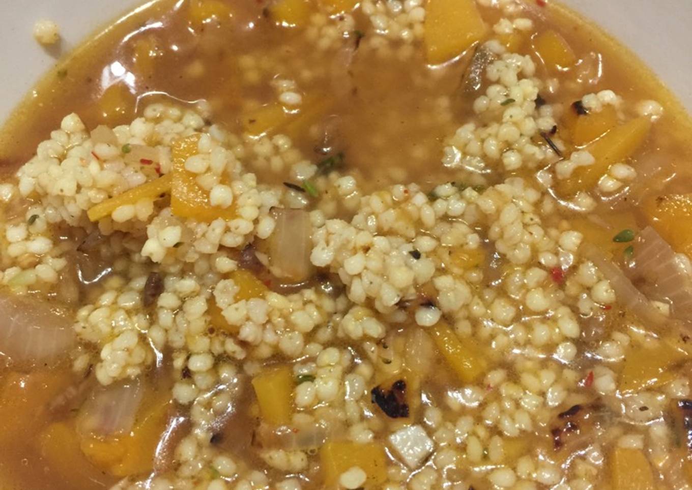 Sopa de calabaza y mijo