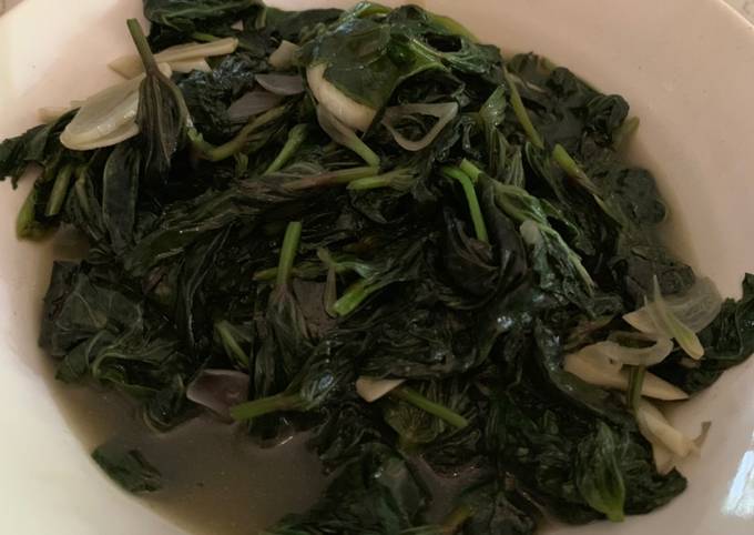 Resep: Cah Daun Ubi Bawang Putih Murah