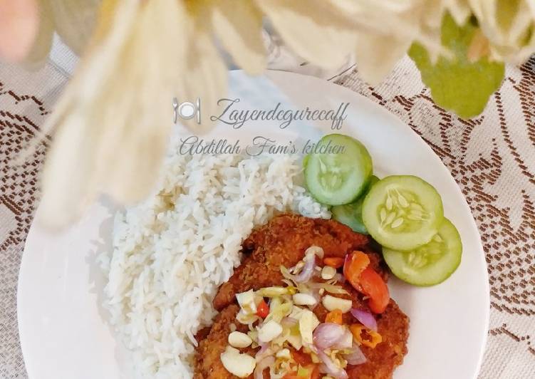 Chicken katsu sambal matah by Califtyo - Abdillah Fam's kitchen