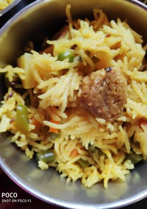 A picture of Soya Veg Pulao.