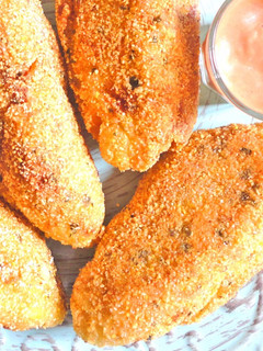 Una foto de Croquetas de arroz rellenas de atún, sin gluten y súper económicas!!