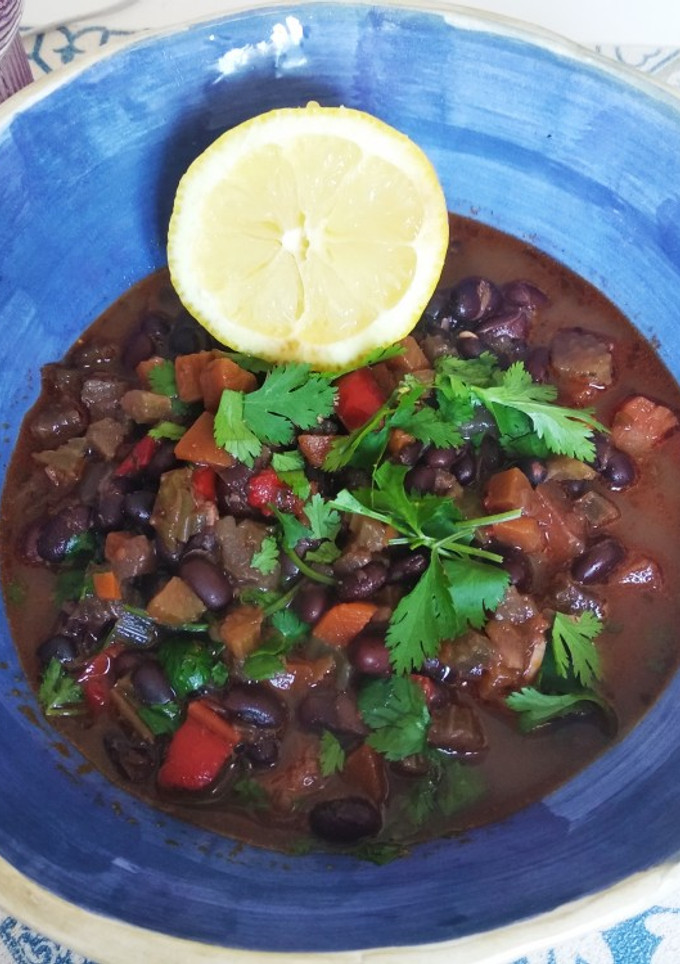 Una foto de Potaje de frijoles negros