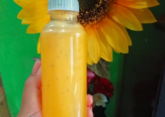 Resep Jus jeruk peras,madu, apel chiaseed, Lezat Sekali