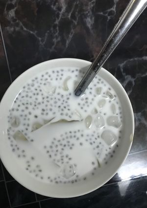 Hình của món Sương sáo hạt é nước cốt dừa.