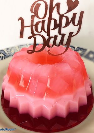 Foto resep Pudding merah merona
