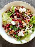 Salada Fresca de Romã e Queijo Feta