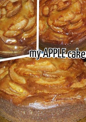 A picture of AMIEs APPLE cake.