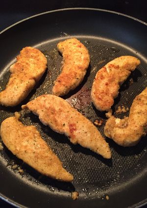 A picture of Super Easy Parmesan & Italian Bread Crumbed Chicken.