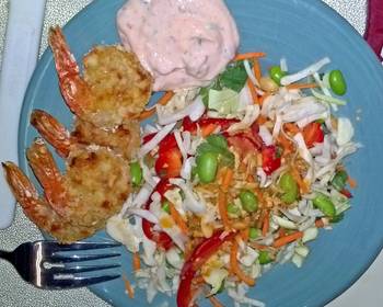 Without Fail Prepare Recipe Baked Coconut Shrimp with Chrunchy Thai Salad Home Style