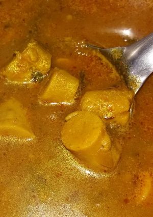 A picture of Gatte ki sabji.