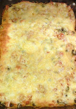 A picture of Ground Turkey Enchilada Casserole.