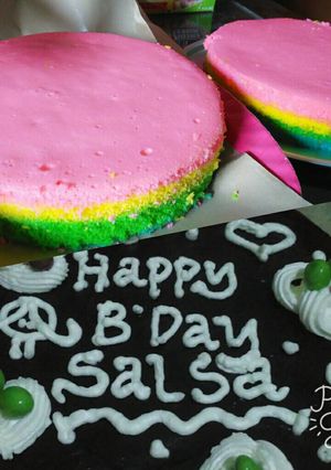 Foto resep B'day cake Rainbow
