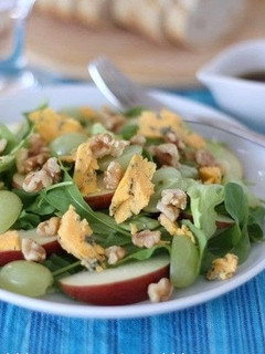 A picture of Blue Cheese, Grape, Apple, and Walnut Salad.