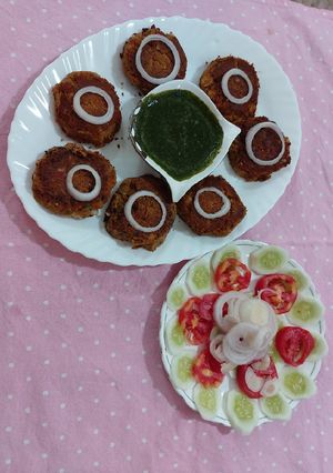 A picture of Soya beans shami kababs.
