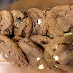 A picture of Triple Chocolate Chunk Cookies.