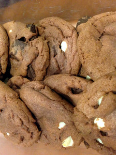 A picture of Triple Chocolate Chunk Cookies.