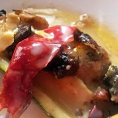 A picture of Sig's Stuffed Zucchini Surprise.
